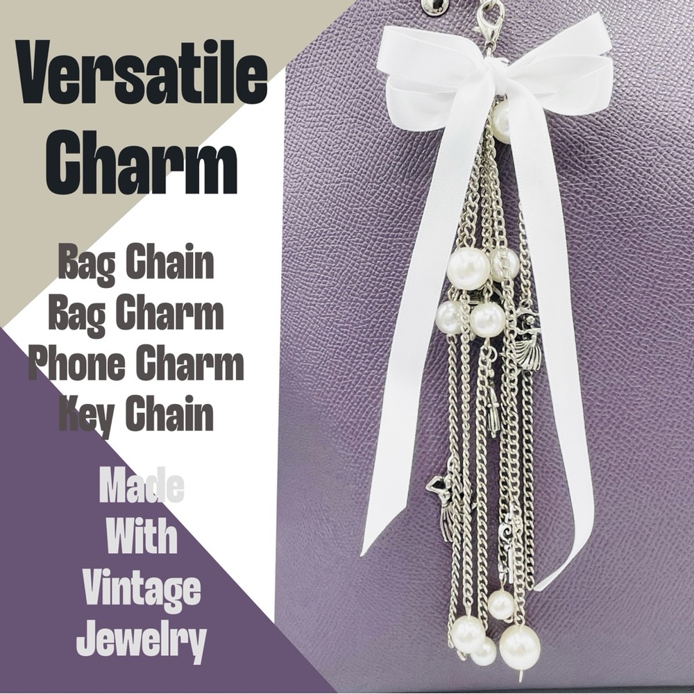 Vintage Ballerina Bag Charm, Phone Charm, Keychain, etc.